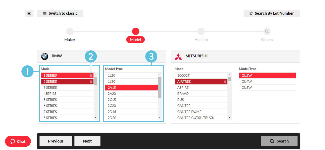Modern Search - Model Panel